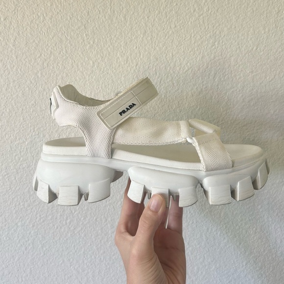 PRADA Authentic Sporty Woven Nylon Tape Sandals - Picture 5 of 16